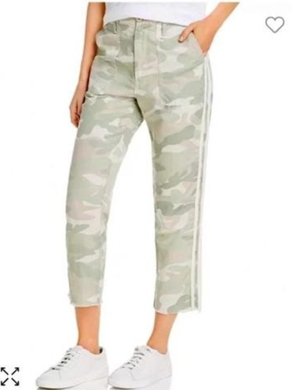 MOTHER Shaker Chop Crop Fray Desert Print, Size 28